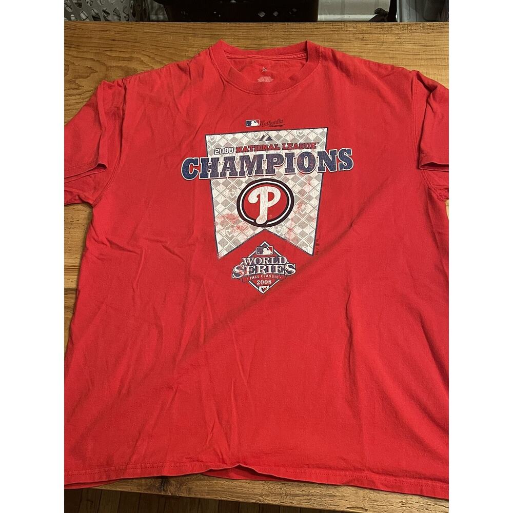 t-shirt X-large philadelphia phillies 2008 NL champs MLB Majestic